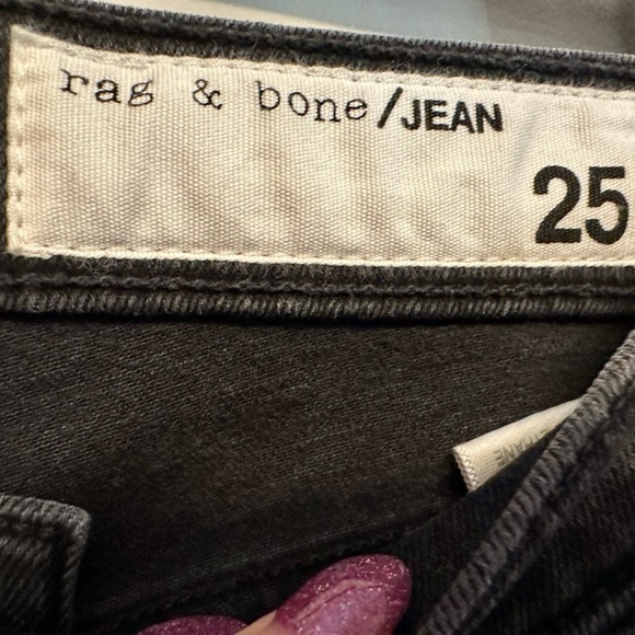 NWT Rag & Bone Black Jeans with Neon Green Stripes Size 25 - Picture 3 of 9